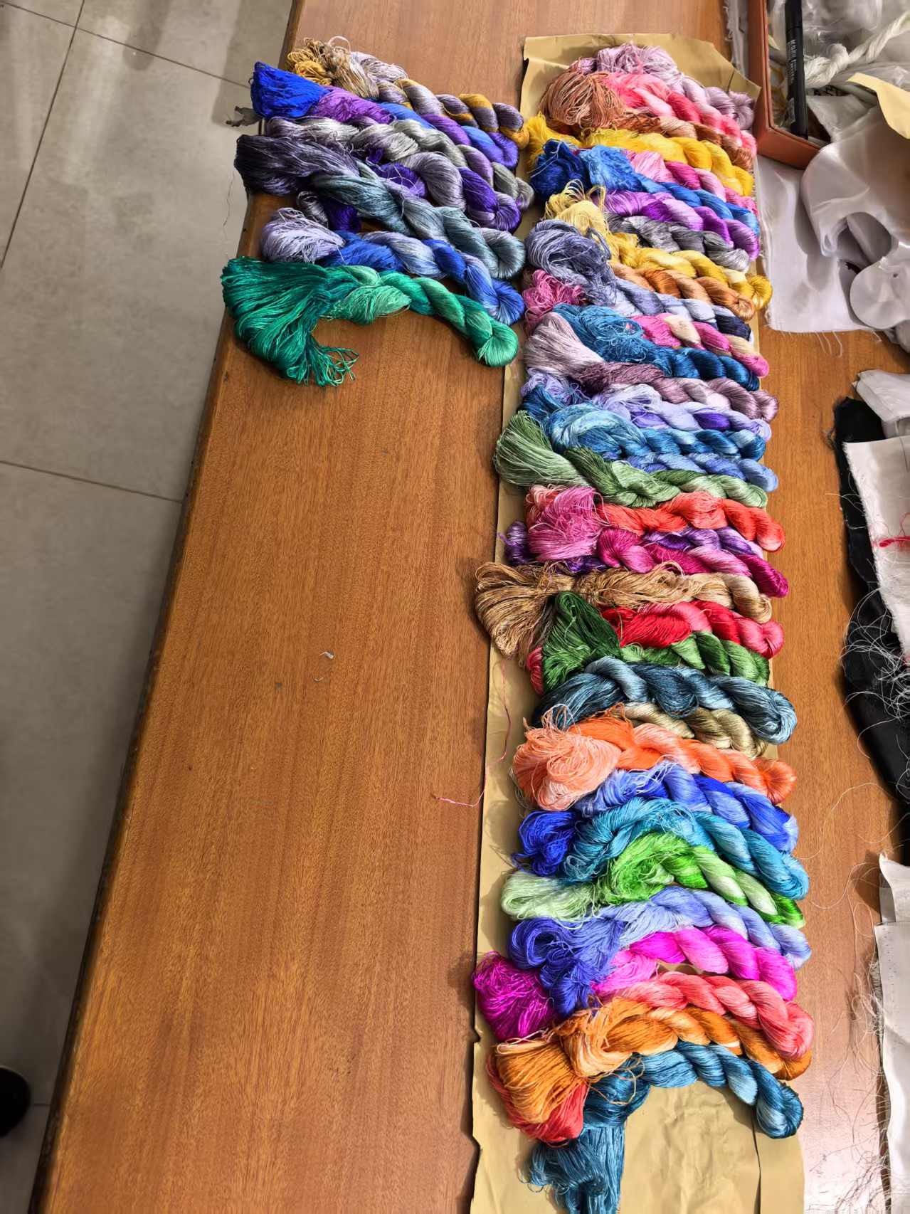 Colorful nice Gradient Colors 100%mulberry silk,hand-dyed embroidery silk thread