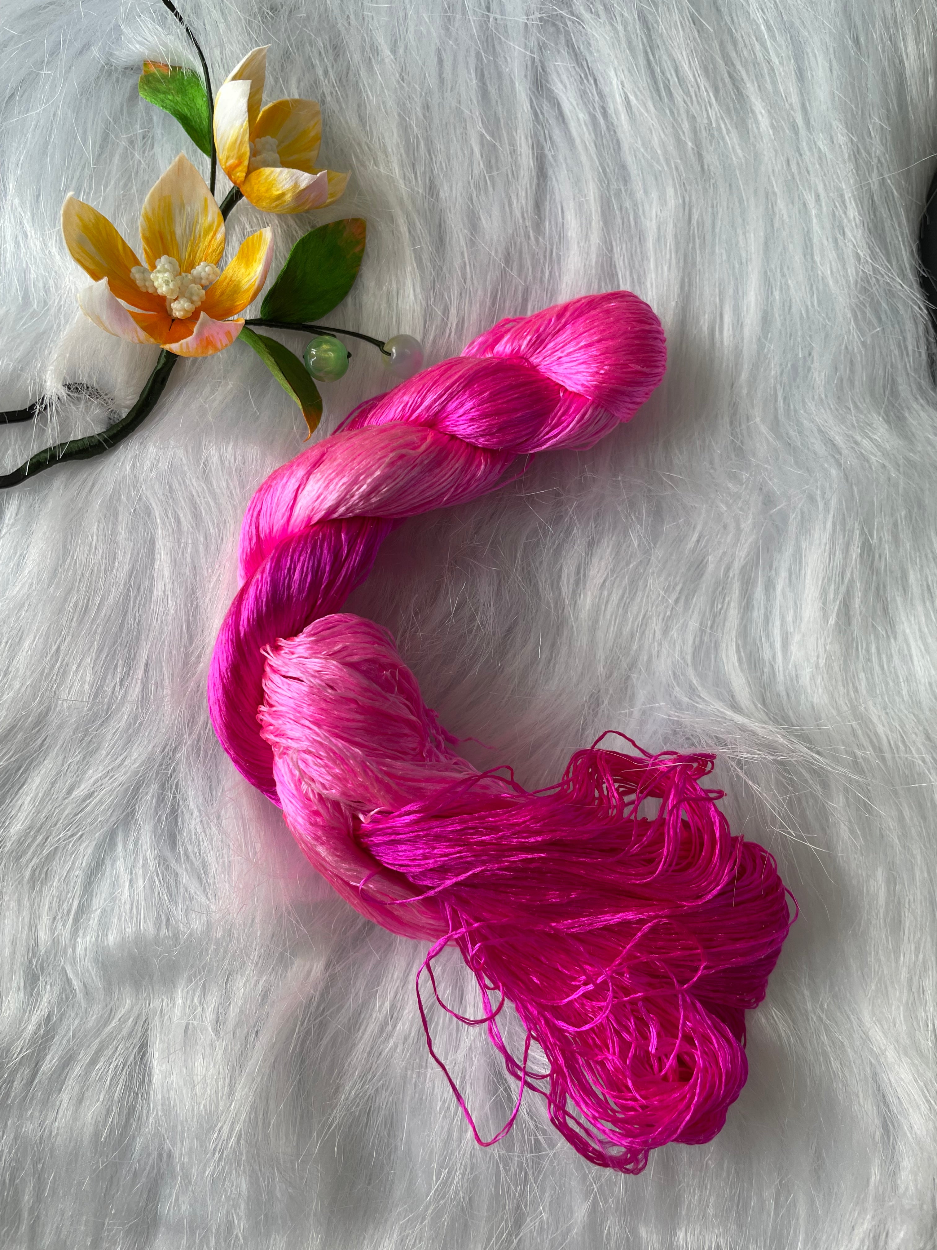 Colorful nice Gradient Colors 100%mulberry silk,hand-dyed embroidery silk thread