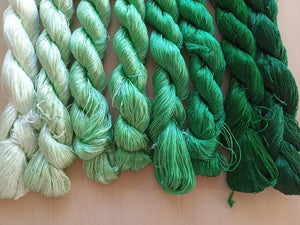 8bundles 100%real mulberry silk,hand-dyed embroidery silk floss/thread N71