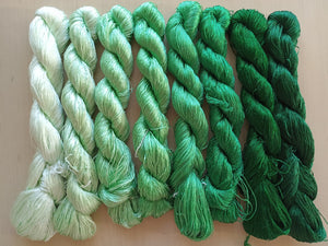 8bundles 100%real mulberry silk,hand-dyed embroidery silk floss/thread N71