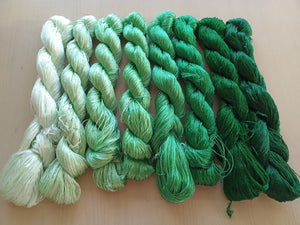 8bundles 100%real mulberry silk,hand-dyed embroidery silk floss/thread N71