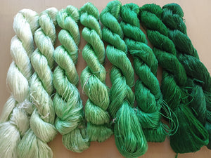 8bundles 100%real mulberry silk,hand-dyed embroidery silk floss/thread N71