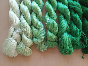 8bundles 100%real mulberry silk,hand-dyed embroidery silk floss/thread N71