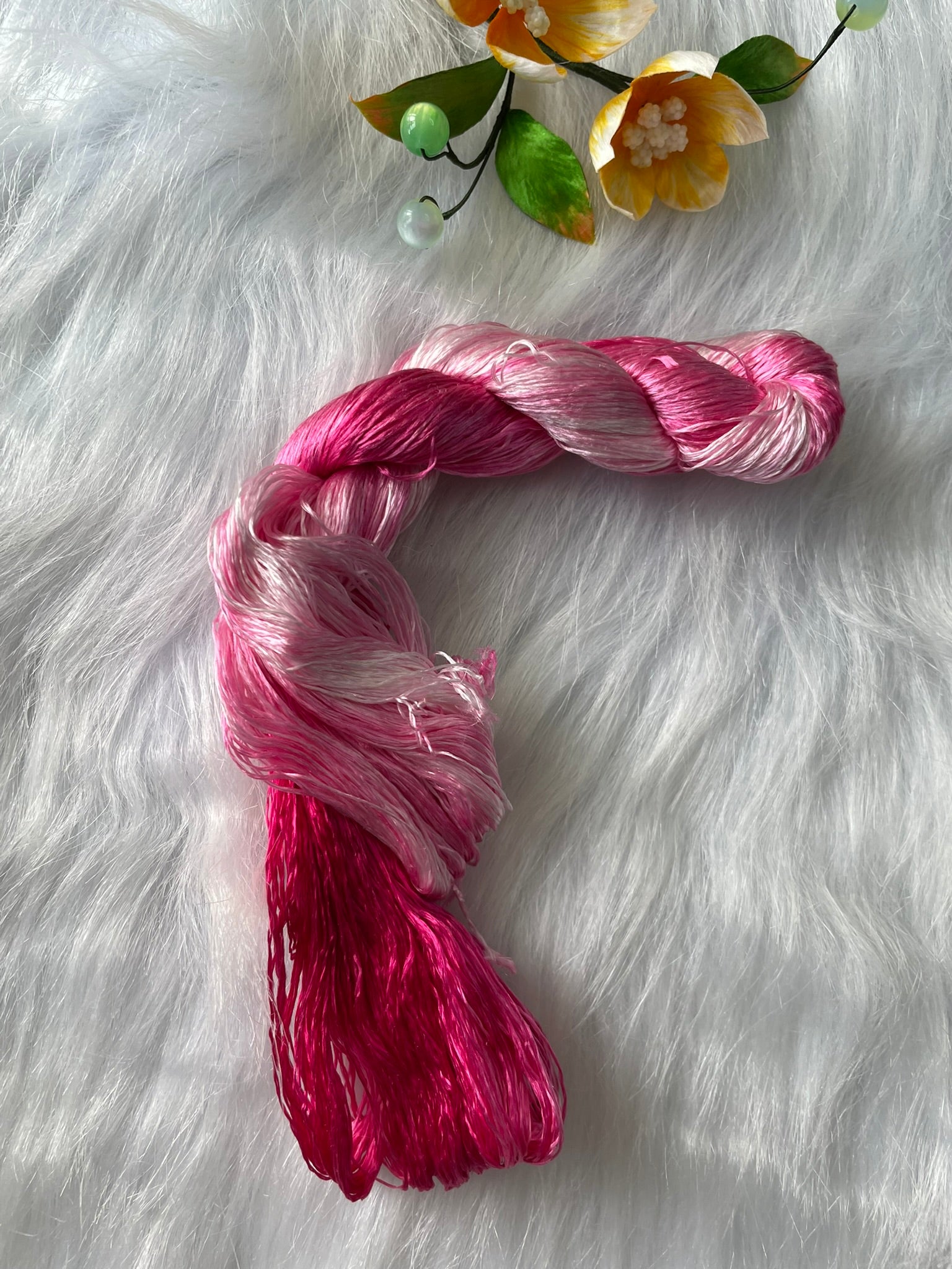 Colorful nice Gradient Colors 100%mulberry silk,hand-dyed embroidery silk thread
