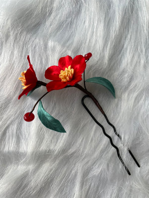 Intangible Cultural Heritage Velvet Flower Collection: Hanfu Hair Accessories and Lucky Bags Home deco etc