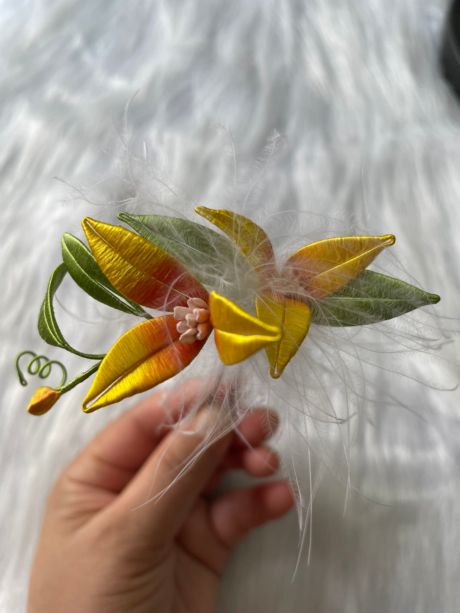 Intangible Cultural Heritage Wrapping Flower Collection: Hanfu Hair Accessories and Lucky Bags Home deco etc.