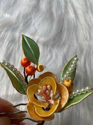Intangible Cultural Heritage Wrapping Flower Collection: Hanfu Hair Accessories and Lucky Bags Home deco etc.