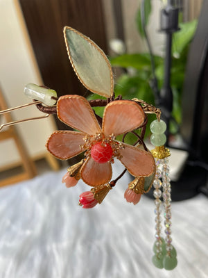 Intangible Cultural Heritage Velvet Flower Collection: Hanfu Hair Accessories and Lucky Bags Home deco etc