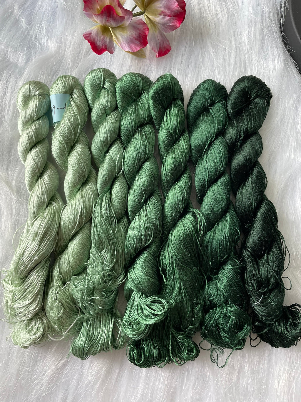 7bundles 100%real mulberry silk,hand-dyed embroidery silk floss/thread N119