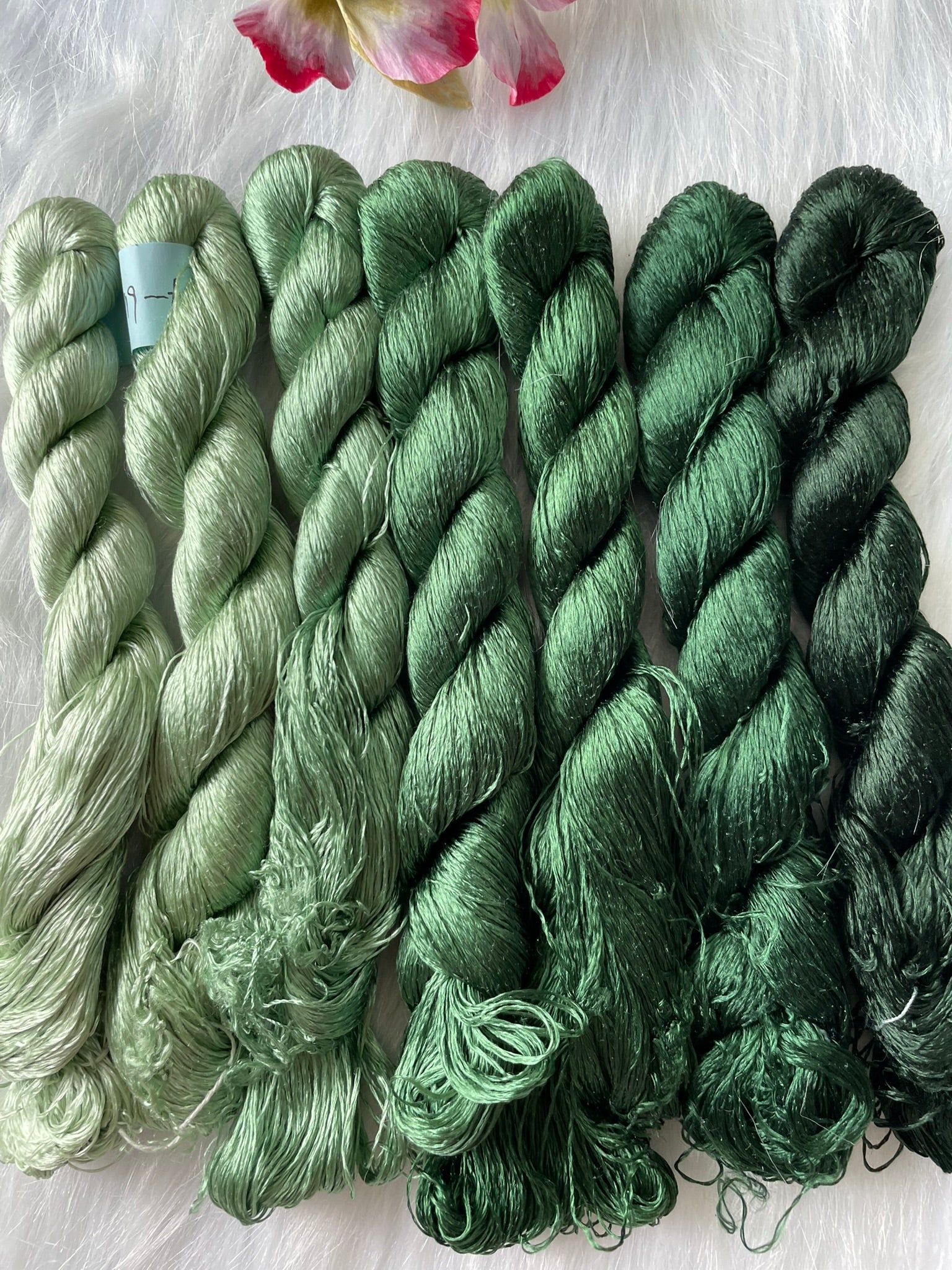 7bundles 100%real mulberry silk,hand-dyed embroidery silk floss/thread N119