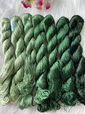 7bundles 100%real mulberry silk,hand-dyed embroidery silk floss/thread N119