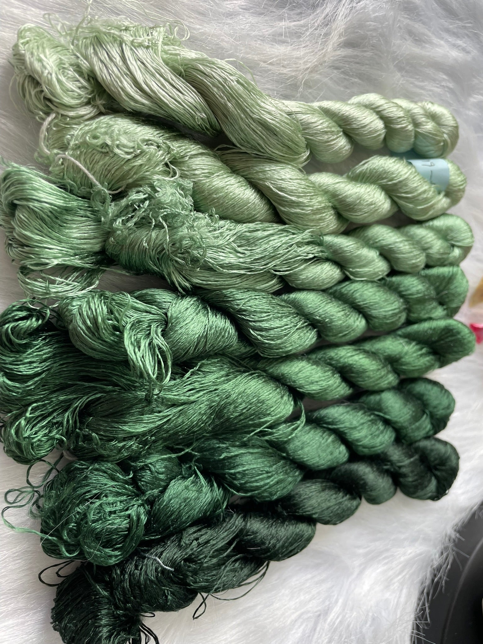 7bundles 100%real mulberry silk,hand-dyed embroidery silk floss/thread N119