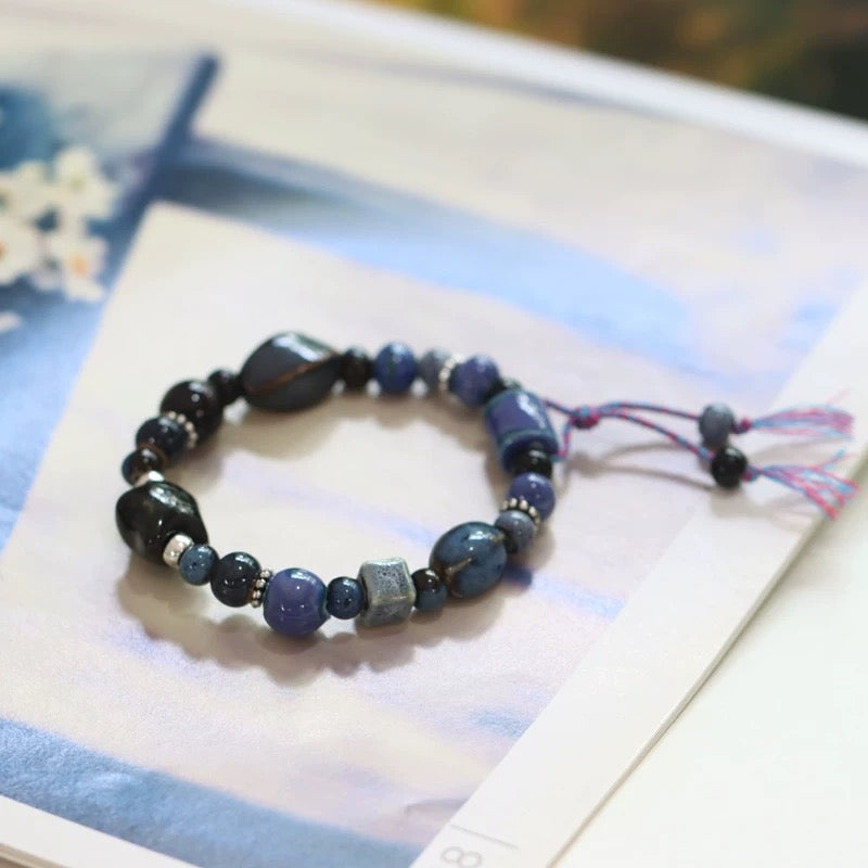 New Ethnic Style  Art Gift Jingdezhen Ceramic Porcelain Bracelet/Necklace 1piece #1-81