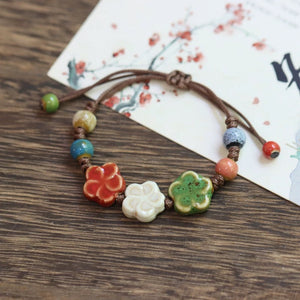 New Ethnic Style  Art Gift Jingdezhen Ceramic Porcelain Bracelet/Necklace 1piece #1-81