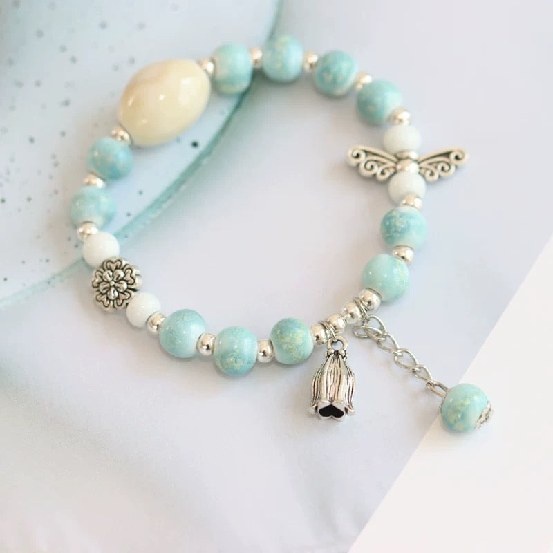 New Ethnic Style  Art Gift Jingdezhen Ceramic Porcelain Bracelet/Necklace 1piece A7131
