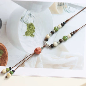 New Ethnic Style  Art Gift Jingdezhen Ceramic Porcelain Bracelet/Necklace 1piece A7131