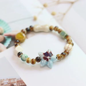 New Ethnic Style  Art Gift Jingdezhen Ceramic Porcelain Bracelet/Necklace 1piece A7131