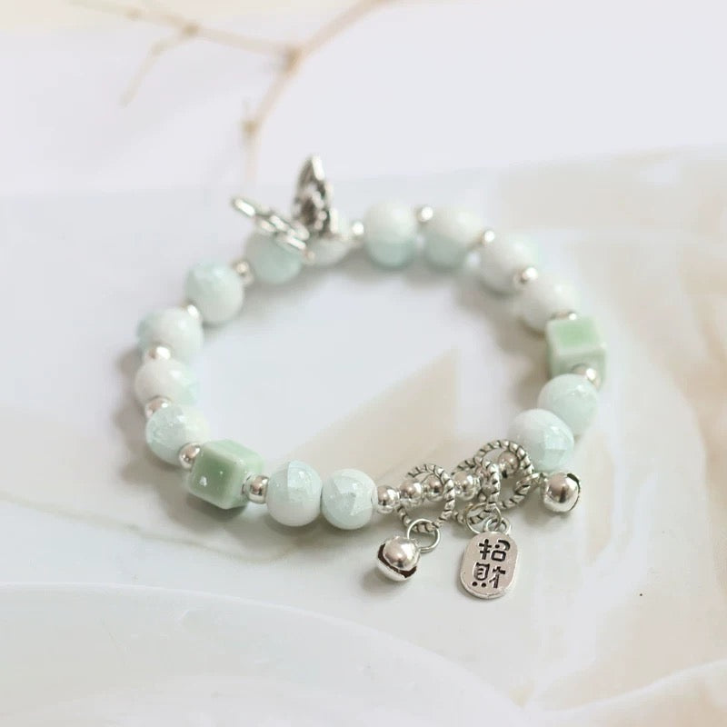 New Ethnic Style  Art Gift Jingdezhen Ceramic Porcelain Bracelet/Necklace 1piece A7131