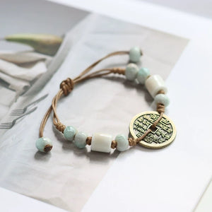 New Ethnic Style  Art Gift Jingdezhen Ceramic Porcelain Bracelet/Necklace 1piece A7131