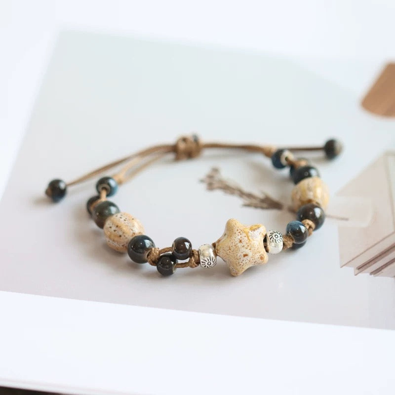 New Ethnic Style  Art Gift Jingdezhen Ceramic Porcelain Bracelet/Necklace 1piece A7131