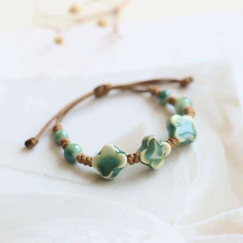 New Ethnic Style  Art Gift Jingdezhen Ceramic Porcelain Bracelet/Necklace 1piece A7131