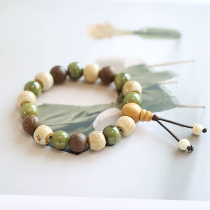 New Ethnic Style  Art Gift Jingdezhen Ceramic Porcelain Bracelet/Necklace 1piece A7131