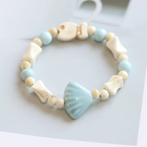 New Ethnic Style  Art Gift Jingdezhen Ceramic Porcelain Bracelet/Necklace 1piece A7131