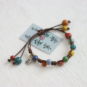 New Ethnic Style  Art Gift Jingdezhen Ceramic Porcelain Bracelet/Necklace 1piece A7132