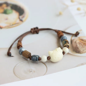 New Ethnic Style  Art Gift Jingdezhen Ceramic Porcelain Bracelet/Necklace 1piece A7132