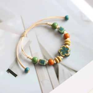 New Ethnic Style  Art Gift Jingdezhen Ceramic Porcelain Bracelet/Necklace 1piece A7132