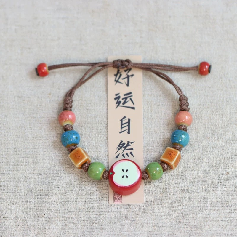 New Ethnic Style  Art Gift Jingdezhen Ceramic Porcelain Bracelet/Necklace 1piece A7132