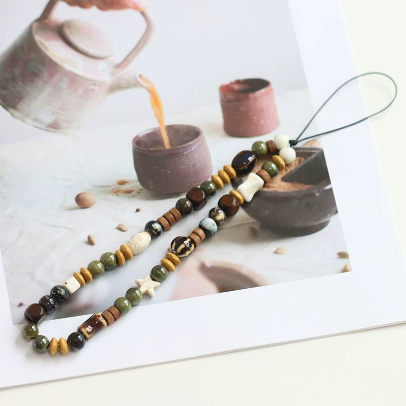 New Ethnic Style  Art Gift Jingdezhen Ceramic Porcelain Bracelet/Necklace 1piece A7132