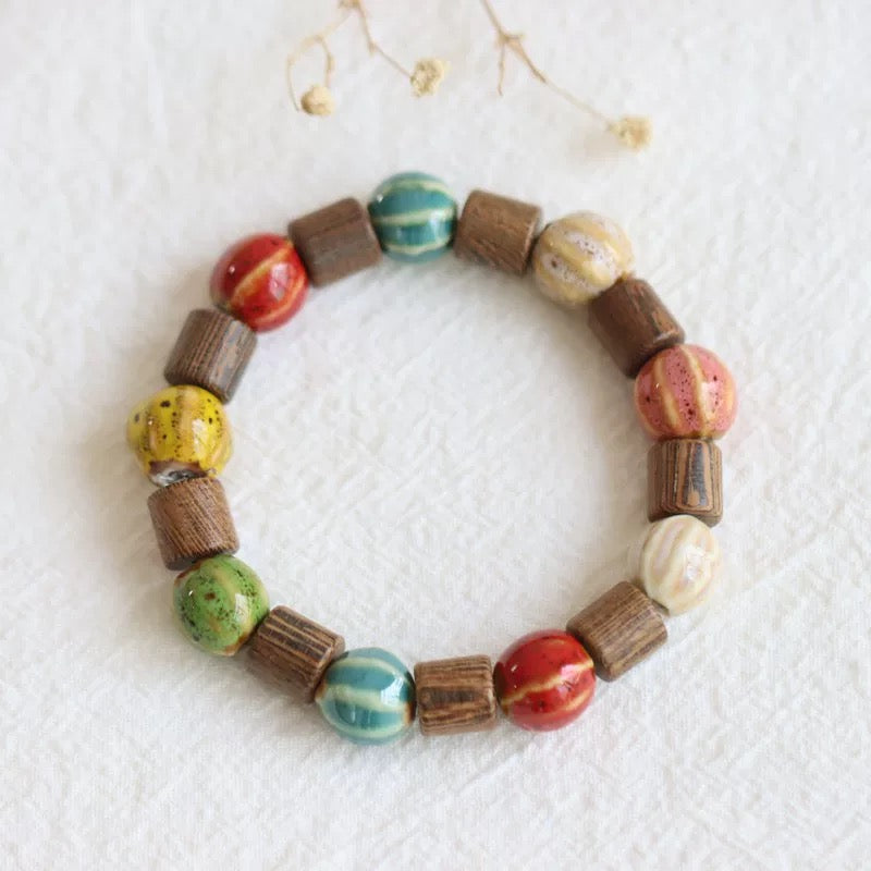 New Ethnic Style  Art Gift Jingdezhen Ceramic Porcelain Bracelet/Necklace 1piece A7132