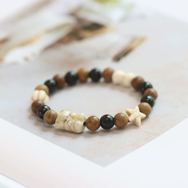 New Ethnic Style  Art Gift Jingdezhen Ceramic Porcelain Bracelet/Necklace 1piece A7133