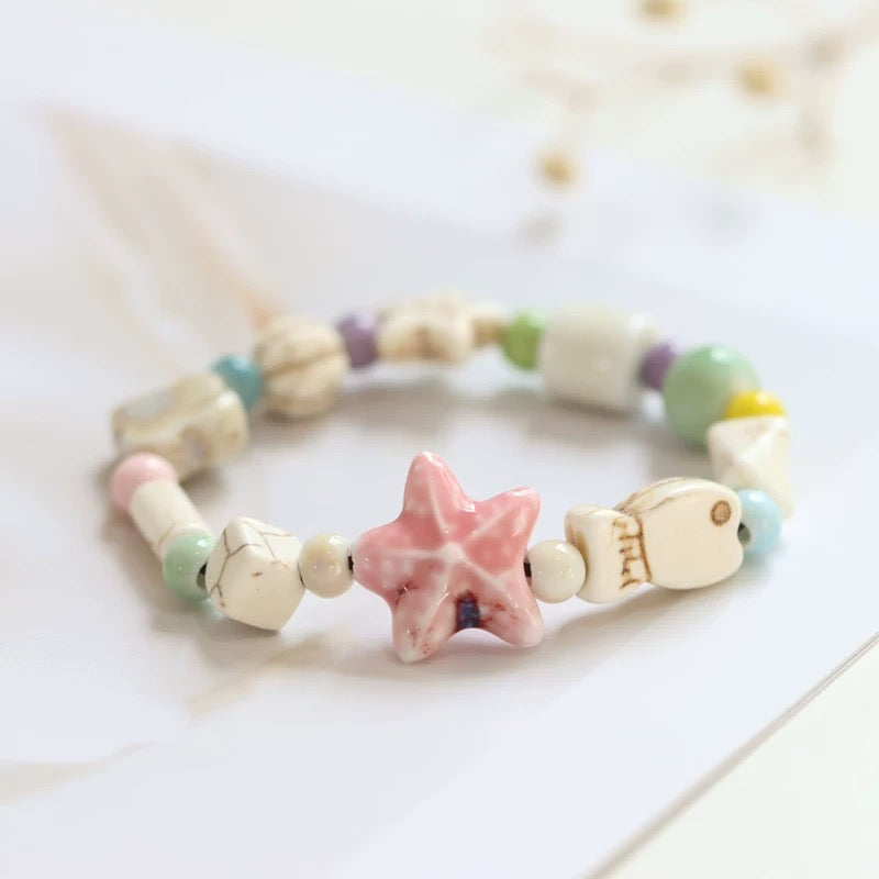New Ethnic Style  Art Gift Jingdezhen Ceramic Porcelain Bracelet/Necklace 1piece A7133