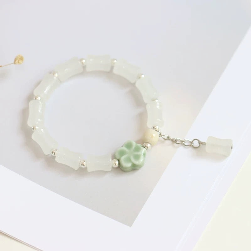 New Ethnic Style  Art Gift Jingdezhen Ceramic Porcelain Bracelet/Necklace 1piece A7133