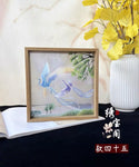 Elegant gift double-sided hand embroidered Suzhou embroidery silk art with frame