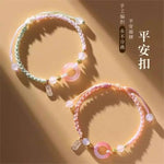 Pink Peach's PeaceBuckle Red Agate Zodiac Red Rope Bracelet, Female Niche Design, Ins Handmade Rope, Lover's Hand Rope, Girlfriend's Hand Rope