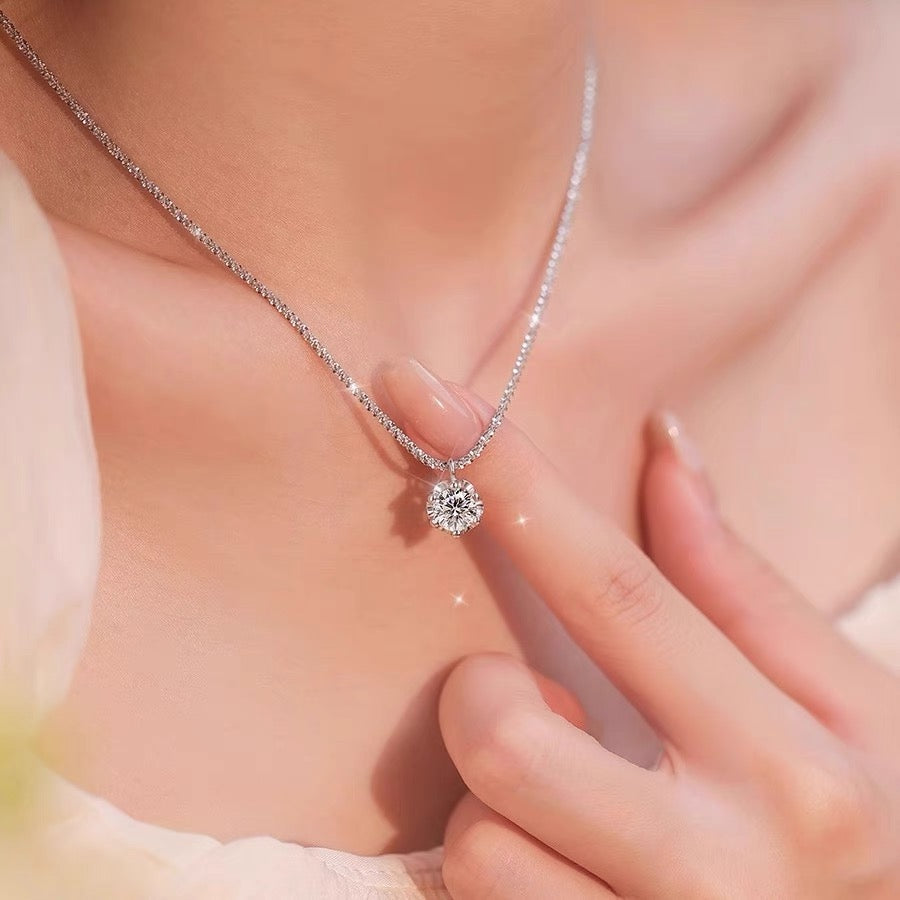 Elf double-layer butterfly gypsophila five-pointed star necklace for female niche design, cool and delicate collarbone chain