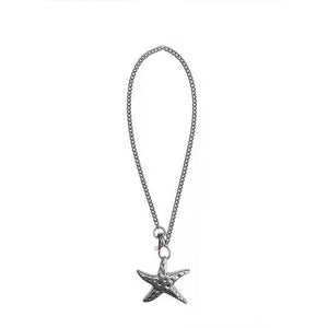 Elf double-layer butterfly gypsophila five-pointed star necklace for female niche design, cool and delicate collarbone chain