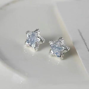 Butterfly earrings, women's blue ice crystal, fresh, sweet, exquisite, elegant, high-end temperament, tassel earrings, popular ear accessories