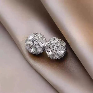 New ear studs with magnetic suction ear clips for women, zircon super sparkling earrings non removable ear bone clips, versatile