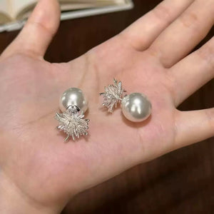 Fireworks Pearl, a dual-purpose earring for women with a simple and fashionable temperament, irregular and exquisite new style, versatile earrings