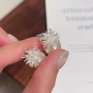 Fireworks Pearl, a dual-purpose earring for women with a simple and fashionable temperament, irregular and exquisite new style, versatile earrings