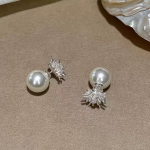 Fireworks Pearl, a dual-purpose earring for women with a simple and fashionable temperament, irregular and exquisite new style, versatile earrings
