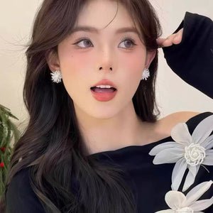 Fireworks Pearl, a dual-purpose earring for women with a simple and fashionable temperament, irregular and exquisite new style, versatile earrings