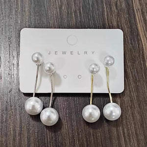 Pearl tassel earrings, simple earrings, light luxury, niche, versatile, fashionable, long earrings, long tassels