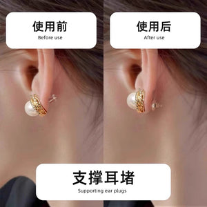 Silicone hamburger ear plug support anti drop device, super tight auxiliary device, earring, ear plug fixing device, earring buckle lifting