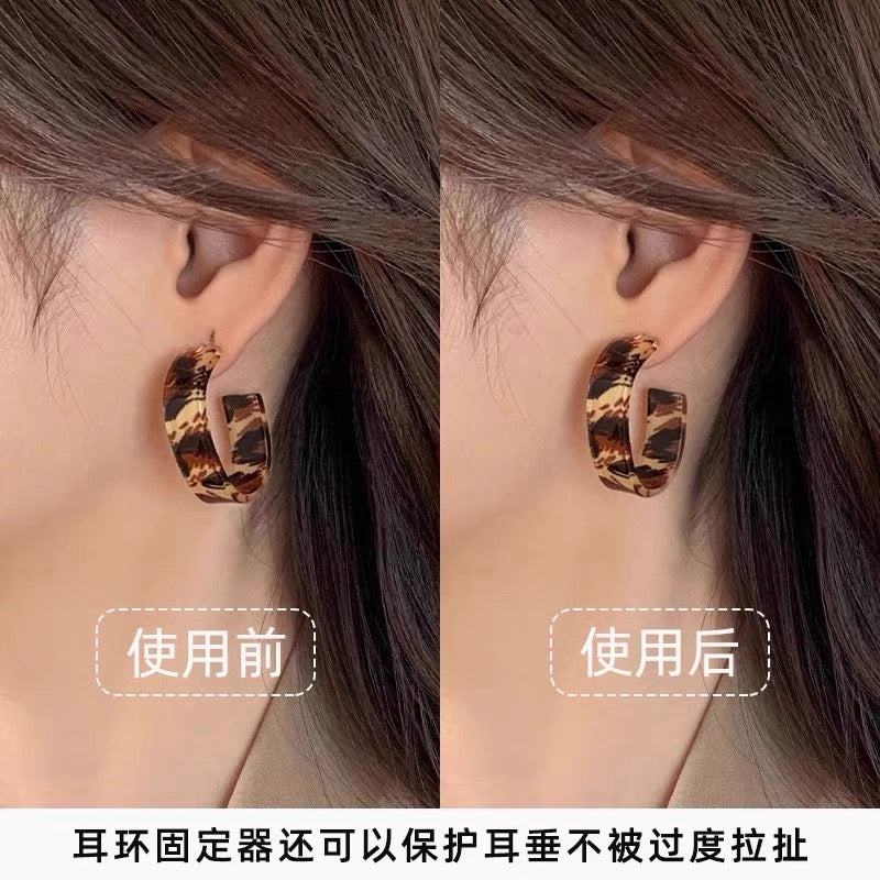 Silicone hamburger ear plug support anti drop device, super tight auxiliary device, earring, ear plug fixing device, earring buckle lifting