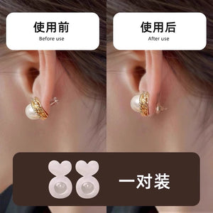 Silicone hamburger ear plug support anti drop device, super tight auxiliary device, earring, ear plug fixing device, earring buckle lifting